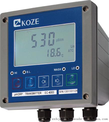 供应科泽EC-4000微电脑型在线电导率 电阻率控制器
